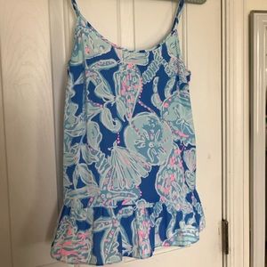 Illy Pulitzer starfish peplum tank top
